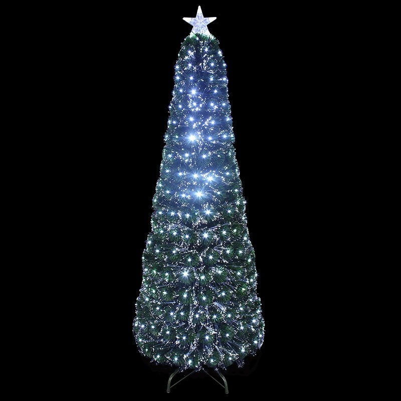 COMING SOON - 180cm / 6ft SHIMMER COOL WHITE FIBRE OPTIC GREE TREE - COOL WHITE