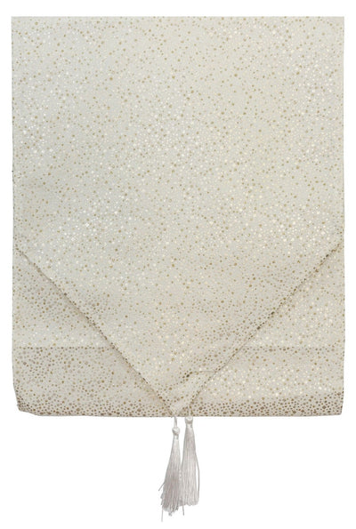 Classic Foil Table Runner with Polka Dot Design - 180 x 32cm