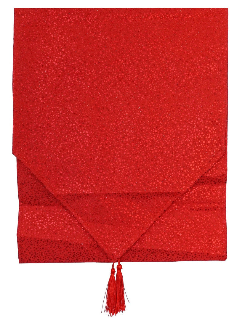 Classic Foil Table Runner with Polka Dot Design - 180 x 32cm