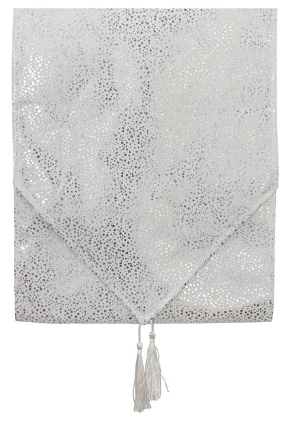 Classic Foil Table Runner with Polka Dot Design - 180 x 32cm