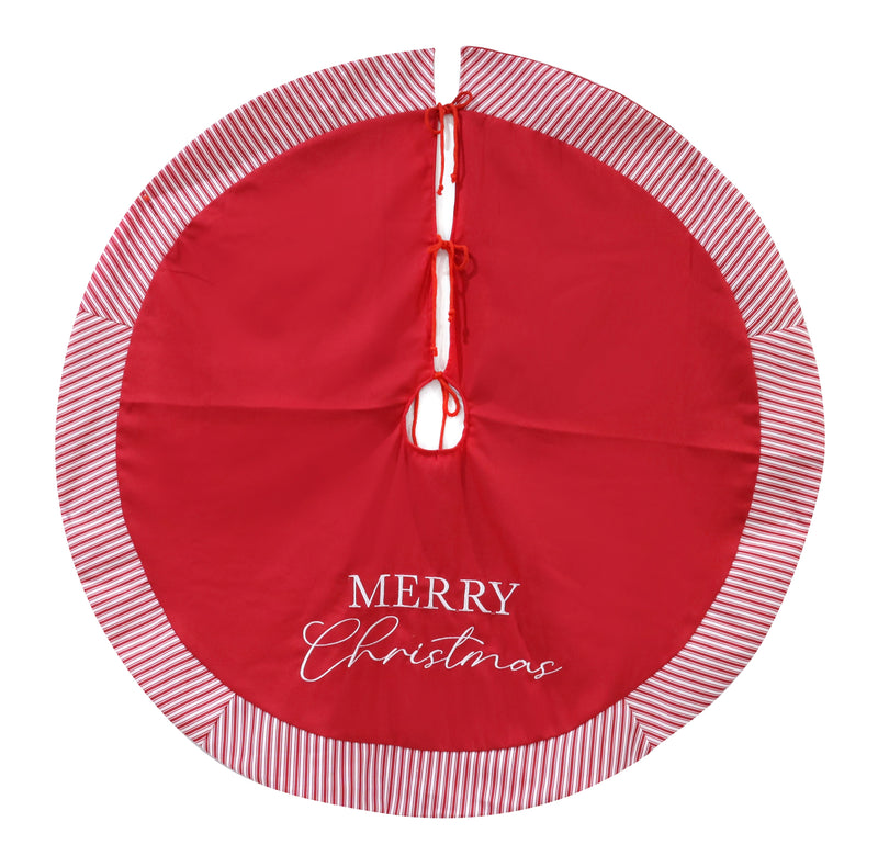TREE SKIRT CANDY STRIPE BORDER
