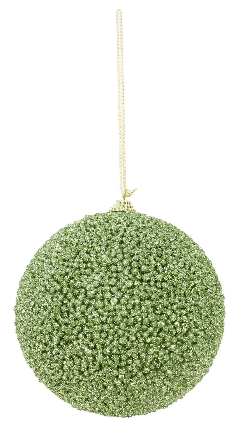 Glitter Bauble – Apple Green (9cm)