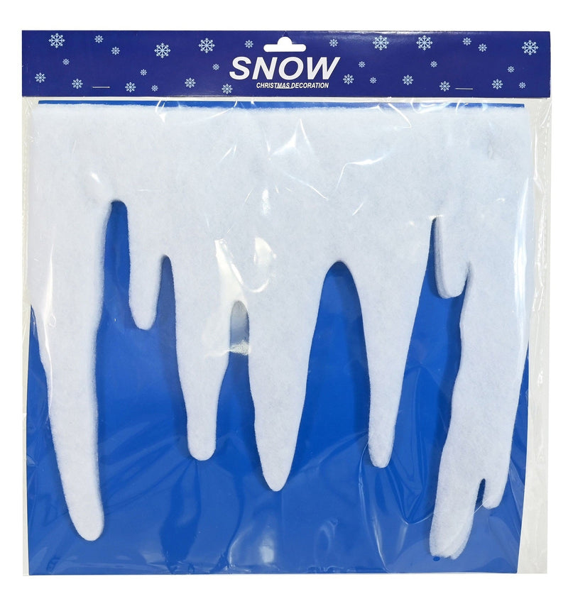 Artificial Snow Fringe - White