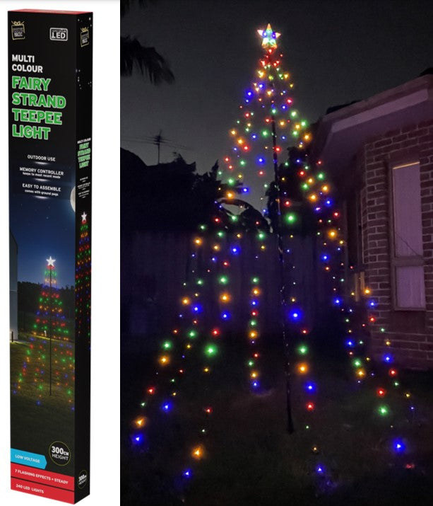 COMING SOON - 3m FAIRY LIGHT TEEPEE TREE