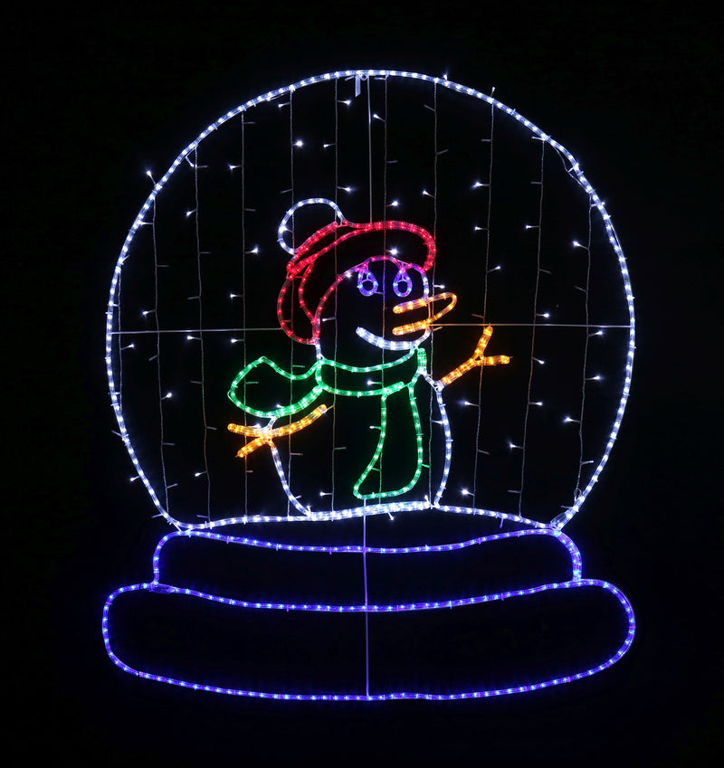 LED R/LIGHT SNOWMAN SNOW GLOBE