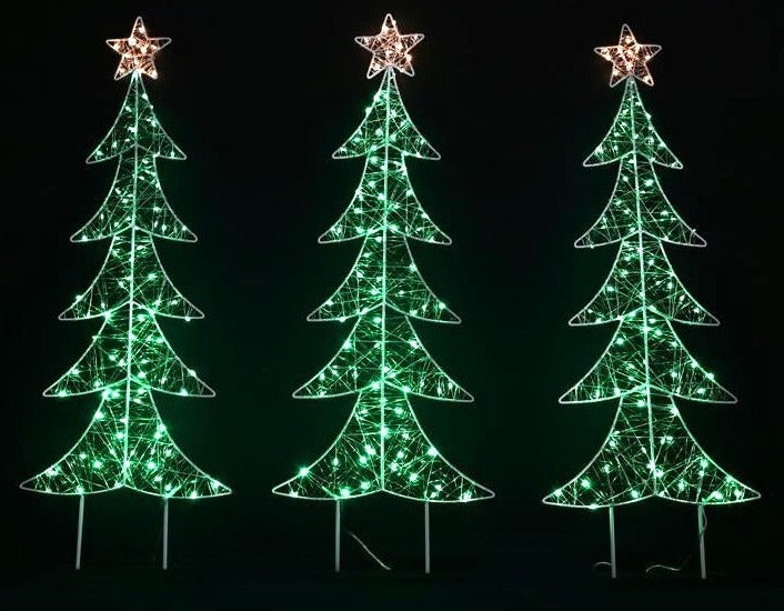 STARRY WIRE PATH TREES 3pk