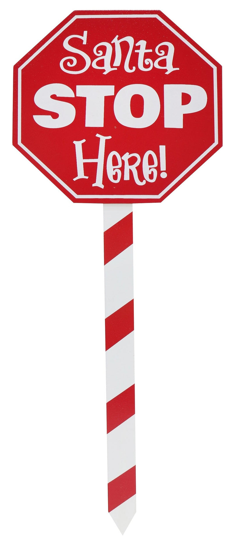 SANTA STOP HERE STAKE