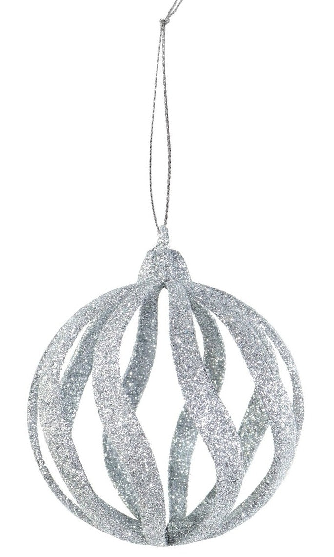 Glitter Swirl Bauble (8cm)