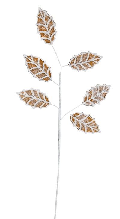 COMING SOON - GINGERBREAD FROSTED LEAF PICK