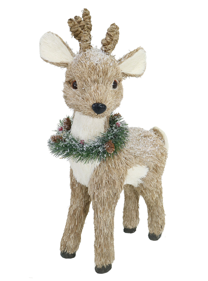 Sisal Snowy Reindeer with bendable Antlers - 40cm