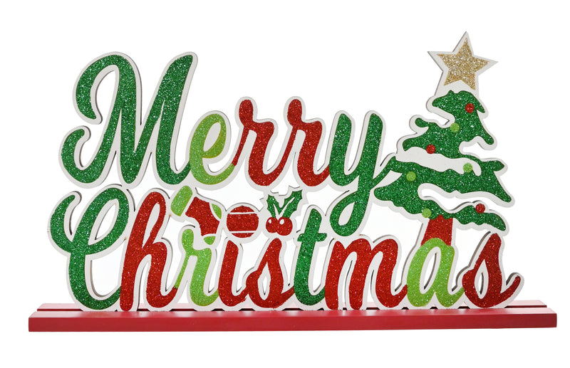 MERRY CHRISTMAS GLITTER SIGN