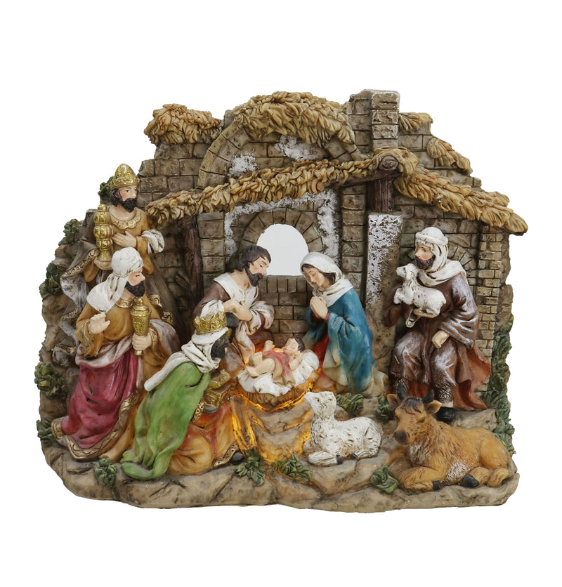 Resin Nativity Scene - 29 x 8 x 22 cm (All One Piece)