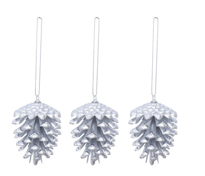 MATTE METALLIC HANGING CONES 3pk