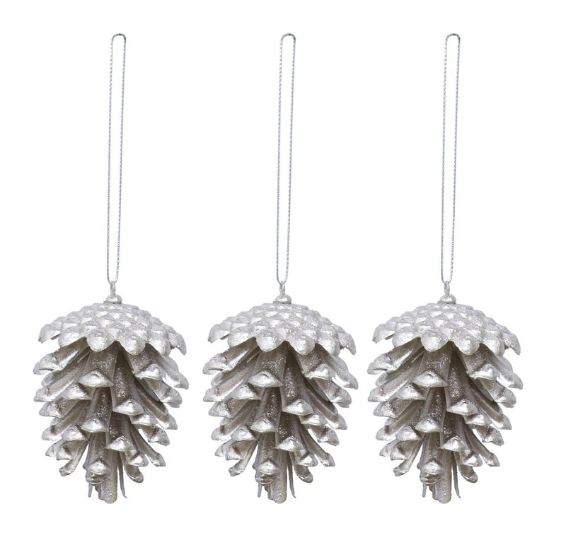 MATTE METALLIC HANGING CONES 3pk