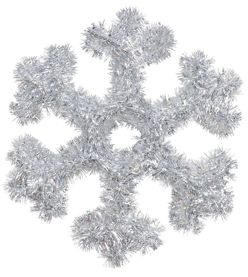 TINSEL SNOWFLAKE PLAQUE