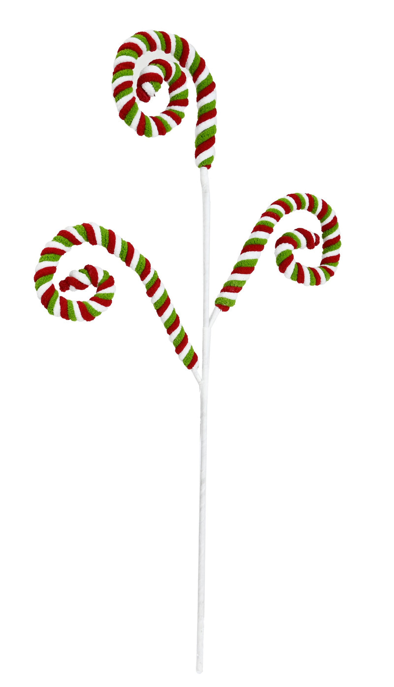 Plush Candy Cane Swirl Pick (50cm)
