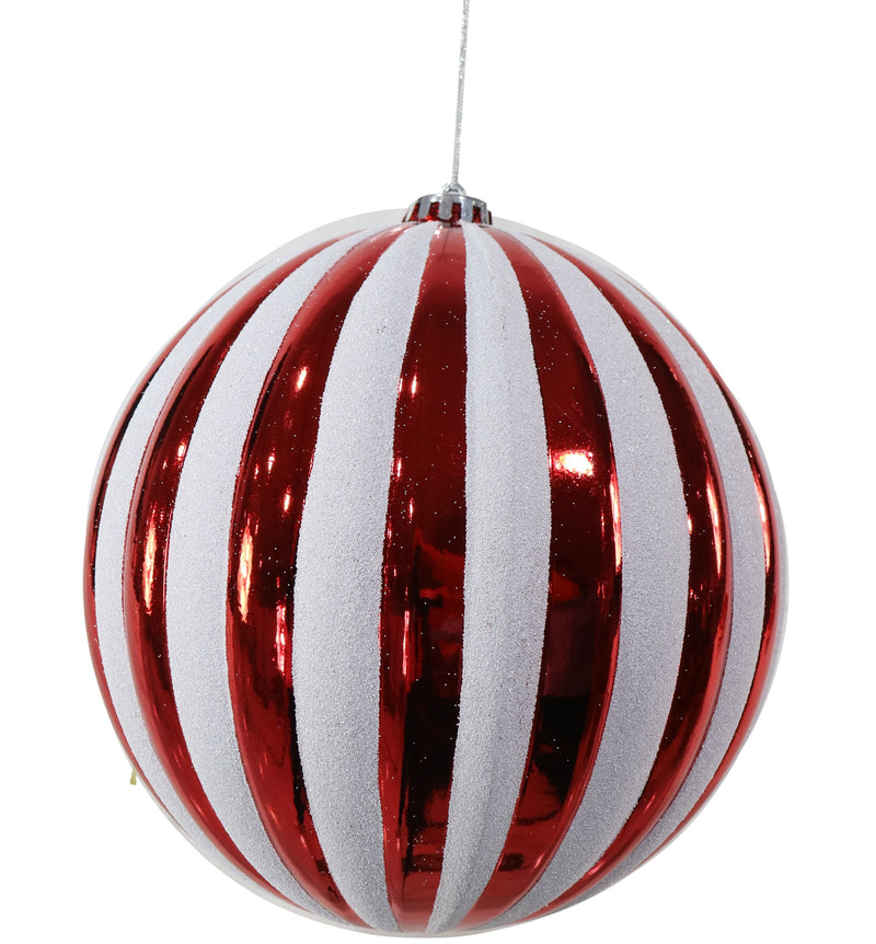 COMING SOON - CANDY CANE RIBBED BAUBLE