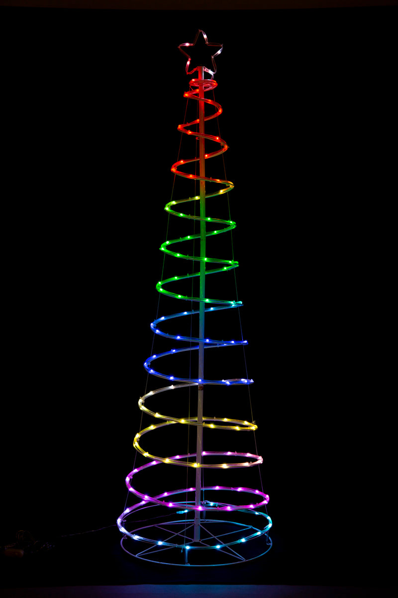 180cm LED RGB LIGHTSHOW SPIRAL TREE