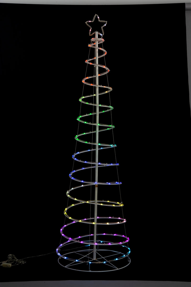 180cm LED RGB LIGHTSHOW SPIRAL TREE