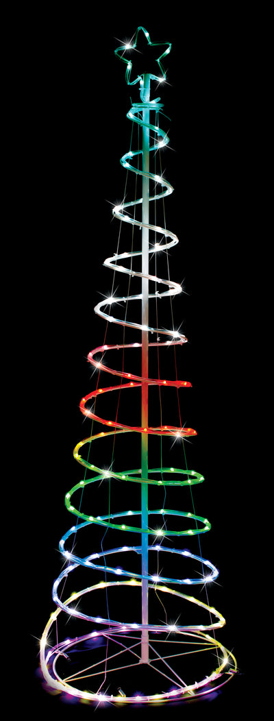 180cm LED RGB LIGHTSHOW SPIRAL TREE