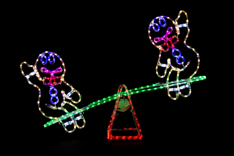 COMING SOON - LED R/LIGHT GINGERBREAD MAN SEESAW
