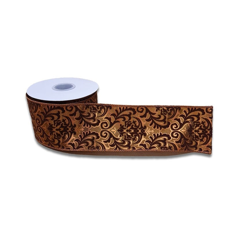 COPPER WITH CHOCOLATE VELVET RIBBON