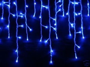300pc LED ICICLES BLUE