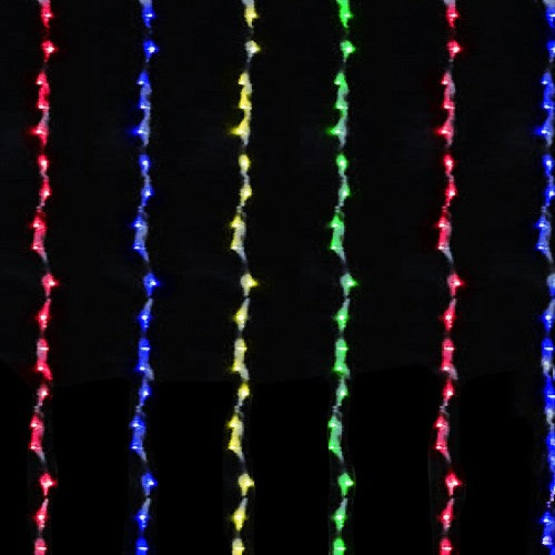 3m x 2m LED WATERFALL - RAINBOW