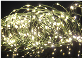 300pc LED PLASTIC COATED WARM WHITE COPPER LIGHTS
