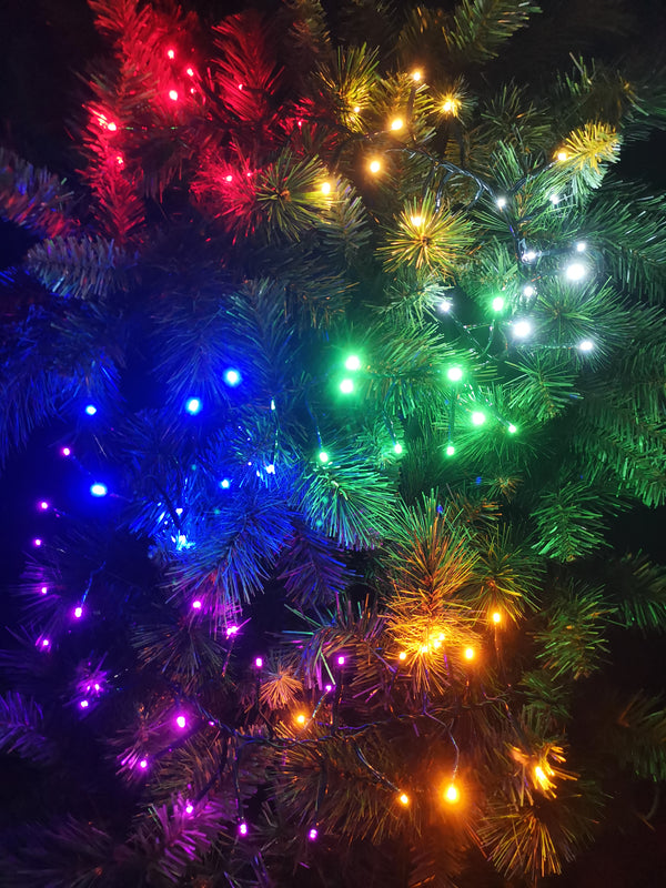10m LED 8 COLOUR CHASING EFFECT CLUSTER LIGHTS