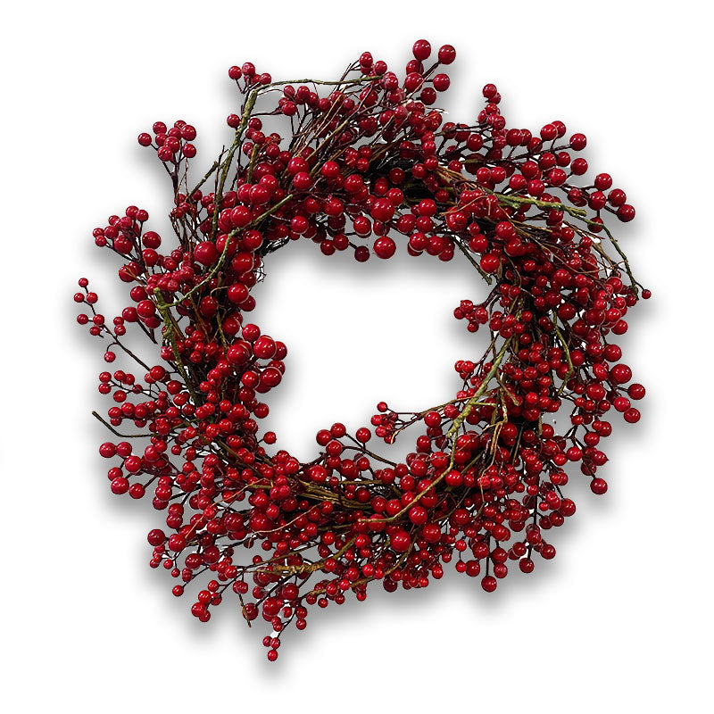 60cm RED BERRY WREATH