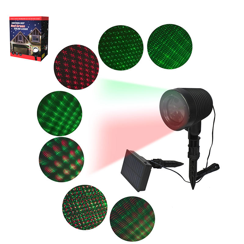 SOLAR LASER DOTS WITH MOTION - RED / GREEN