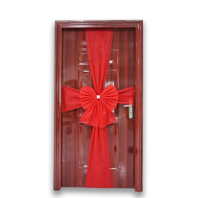DOOR BOW WITH SASH - RED