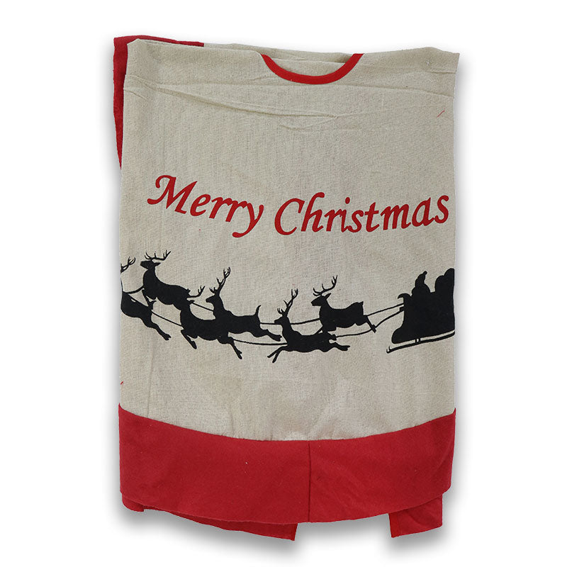 100cm TREE SKIRT WITH PRINTED SLEIGH & REINDEER