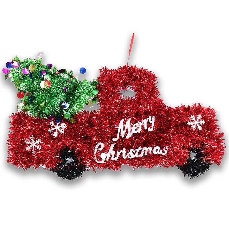 36cm X 23cm TINSEL PICK UP TRUCK PLAQUE