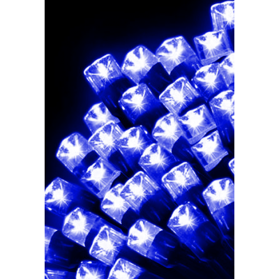 160pc BLUE LED LIGHTS ON GREEN WIRE