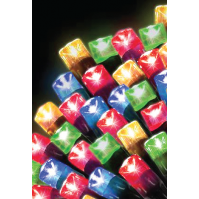 100pc LED BATTERY OPERATED TIMER LIGHTS - MULTICOLOUR