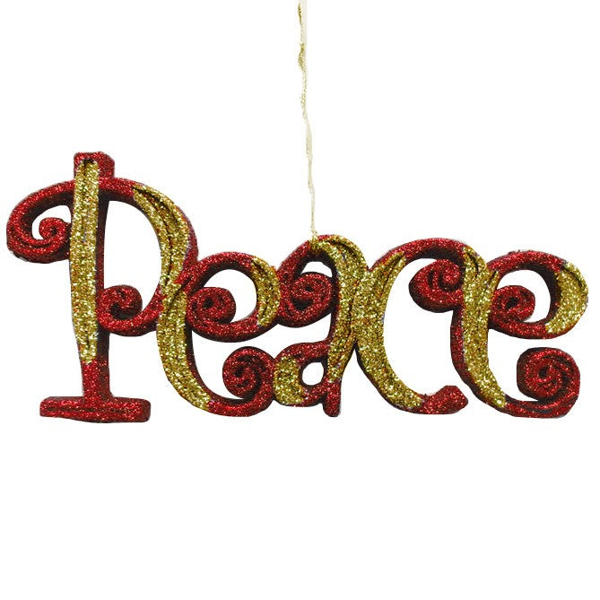 18cm PEACE - RED / GOLD