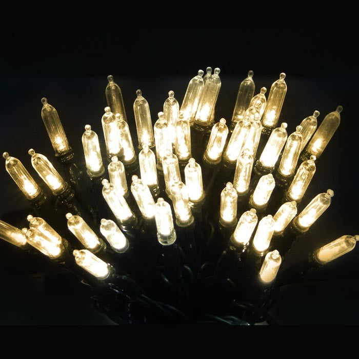300pc WARM WHITE LED FAIRY LIGHTS ON GREEN WIRE