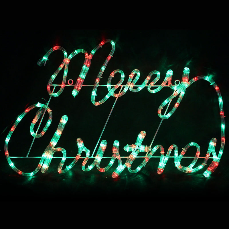 SOLAR LED ROPE LIGHT MERRY CHRISTMAS SIGN