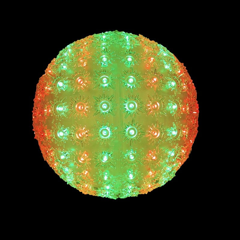 22cm LED PETAL BALL - RED / GREEN