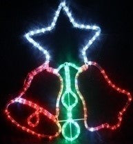 LED ROPE LIGHT TWIN BELL WITH STAR
