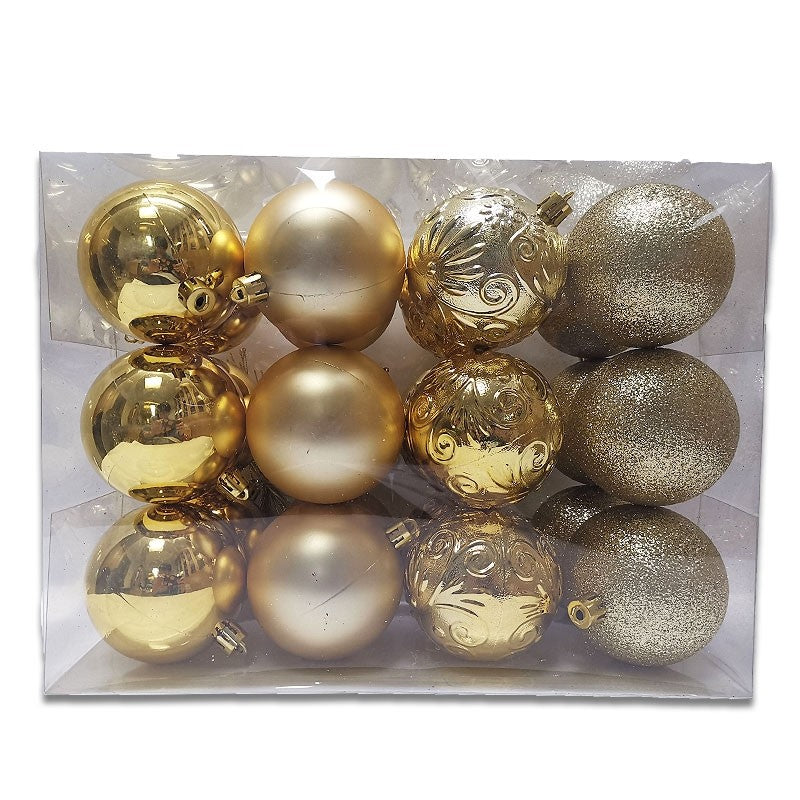 70mm X 24pc BAUBLE BARREL - GOLD
