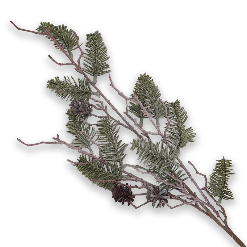 60cm PINE TWIGS PICK w/PLASTIC PINECONES