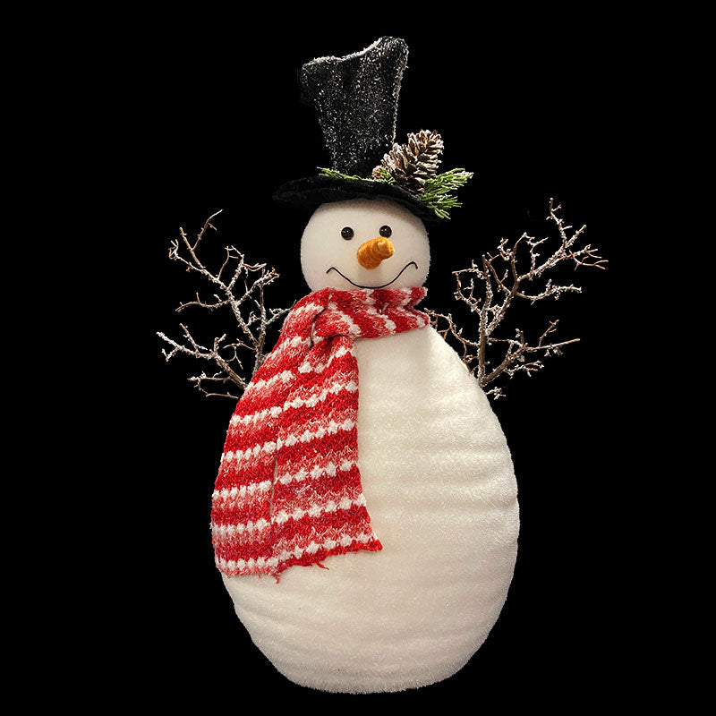 SNOWMAN WITH TOP HAT & SCARF
