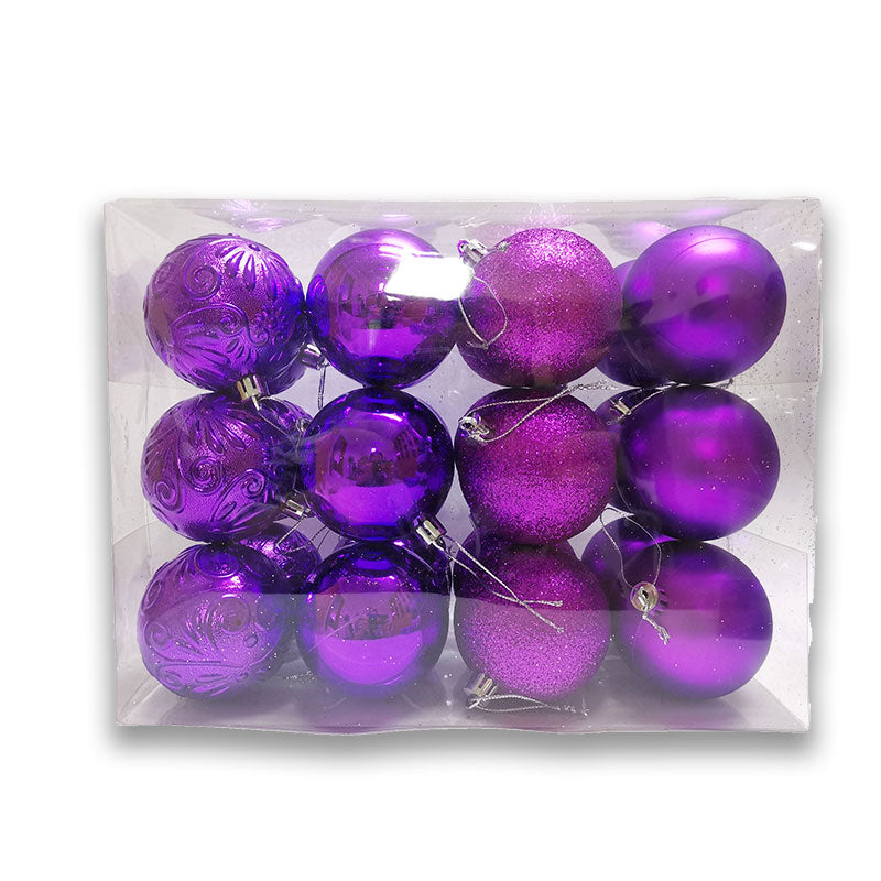 70mm X 24pc BAUBLE BARREL - PURPLE