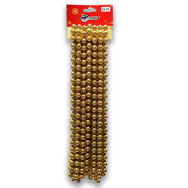 5m SHINY BEAD GARLAND - GOLD