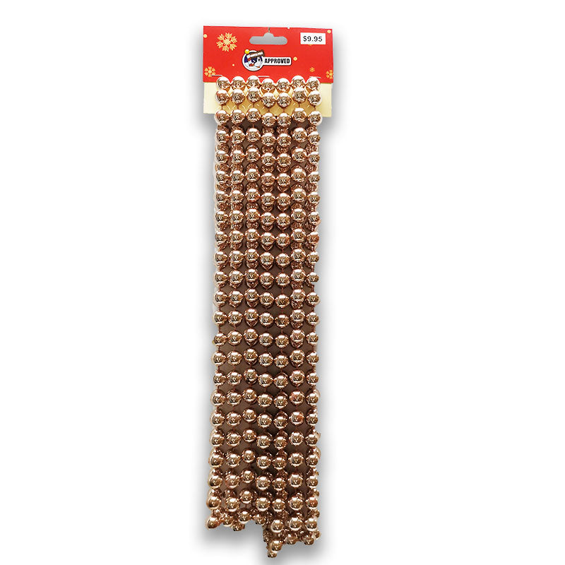 5m SHINY BEAD GARLAND - CHAMPAGNE