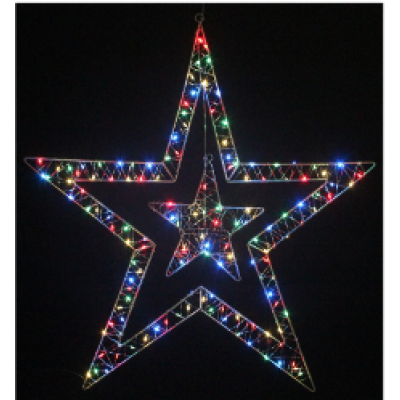 80cm LED COPPER LIGHTS DUAL DOUBLE STAR