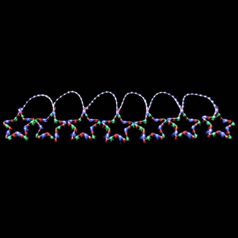 3m CHAIN OF STARS - MULTICOLOUR